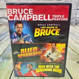 Bruce Campbell Triple Feature DVD 2013 Alien Apocalypse Screaming‎ Brain NEW